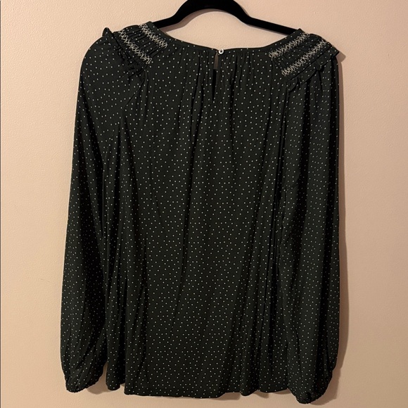 LOFT Black and White Dotted Blouse - Picture 7 of 7